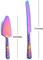 Rainbow Cake Cutting Set, Stainless Steel Cake Knife and Server Set, Cake Pie Cutter Set for Wedding, Birthday, Party